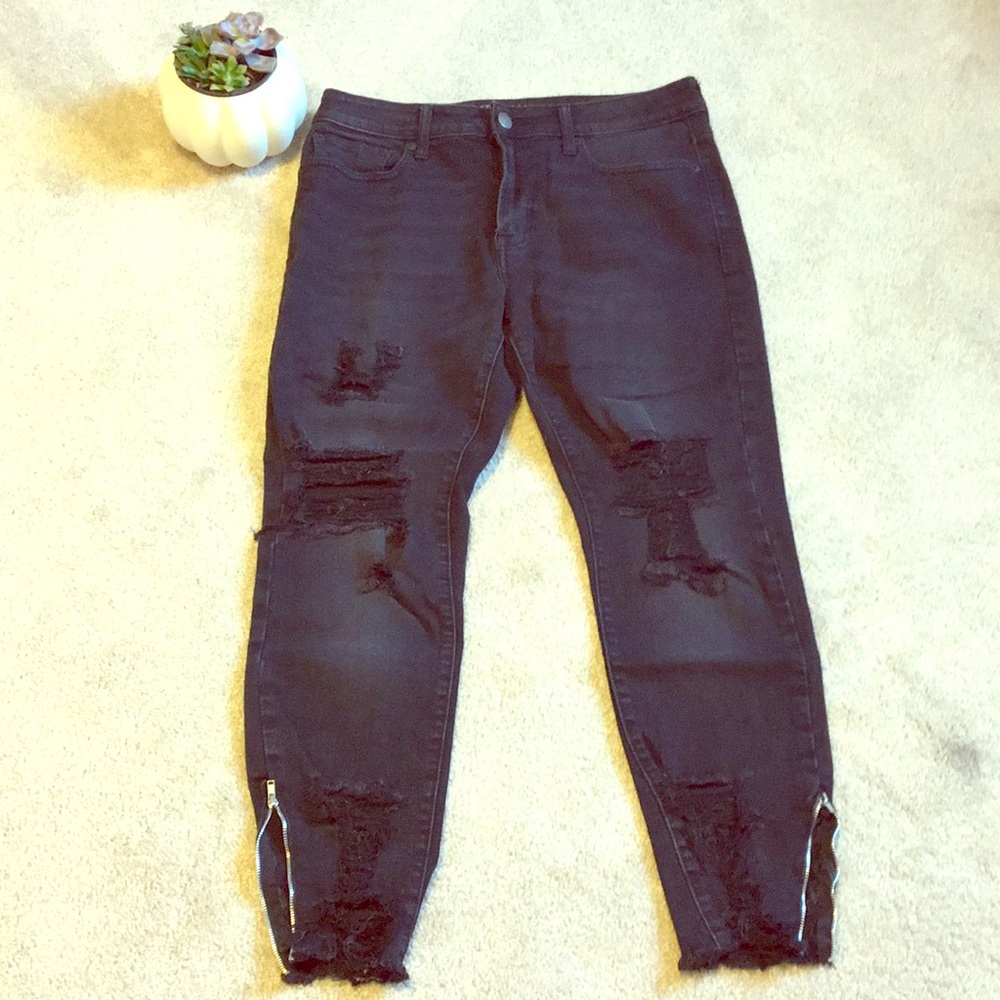 American Eagle Ankle Zipper Jeans - Picture 1 of 8